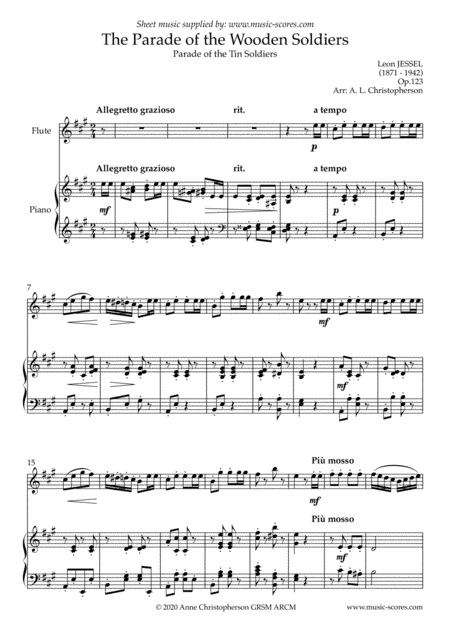 Parade of the Wooden Soldiers - Flute & Piano (arr. Anne L Christopherson GRSM ARCM)