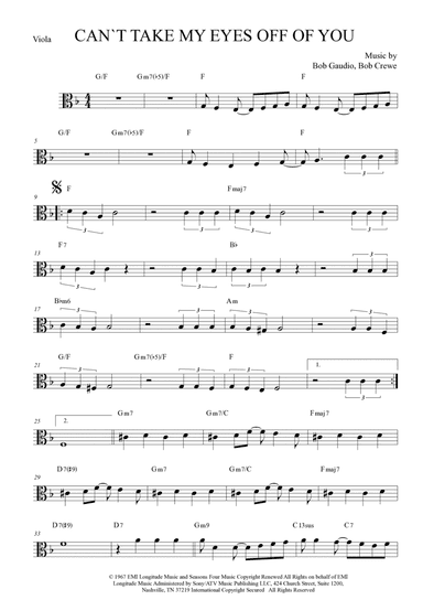 Can't Take My Eyes Off Of You (arr. Anderson Quevedo)