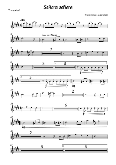 Señora Señora (arr. Denise De Kalafe)