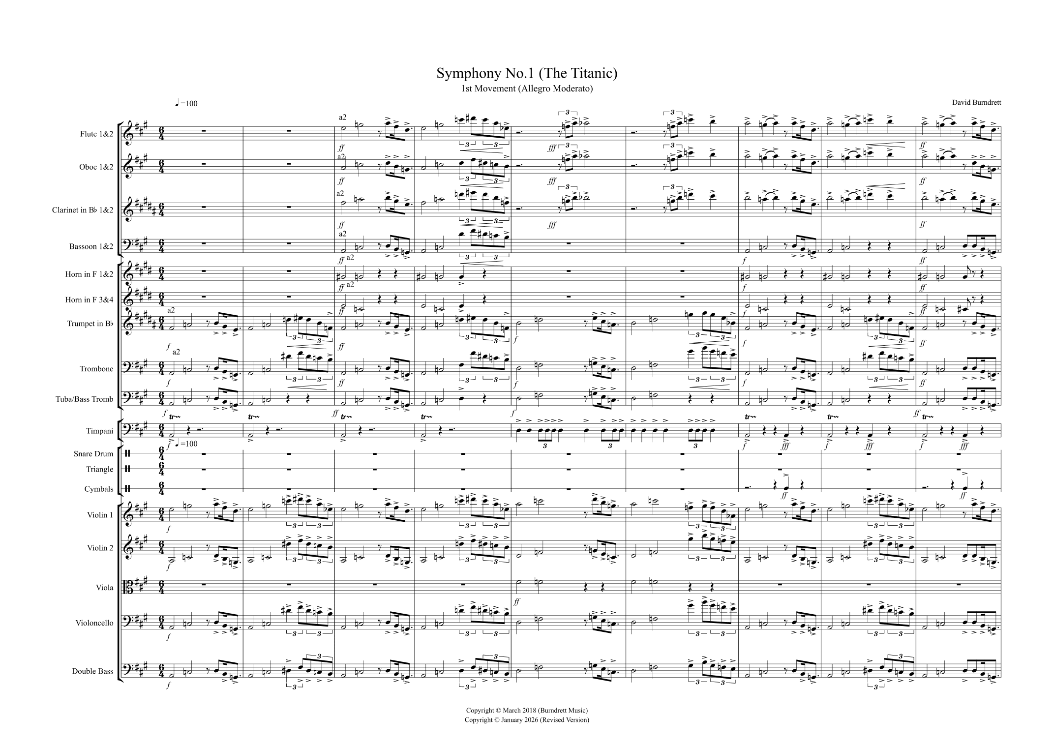 Symphony No.1 Op.7 (The Titanic)