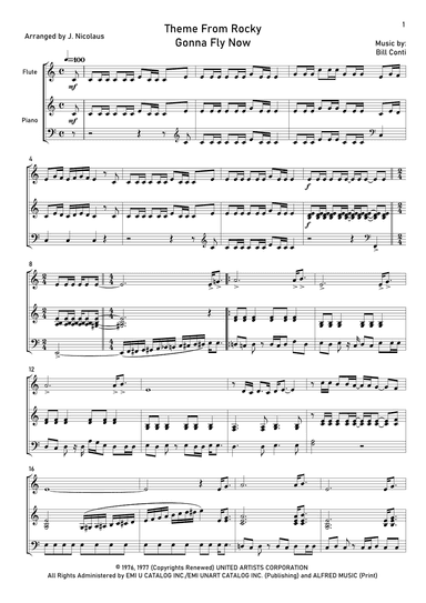 Gonna Fly Now (arr. John Nicolaus)