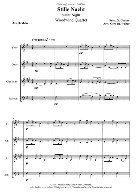 Silent Night (arr. Gert Th. Walter)
