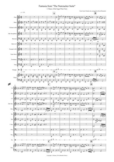 Dance of the Sugar Plum Fairy (Fantasia from the Nutcracker) for  Scholl Wind Band (arr. David Burndrett)