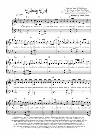 Galway Girl (arr. Janelle Davies)