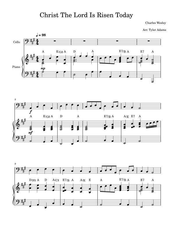 Christ The Lord Is Risen Today (arr. Tyler Adams)