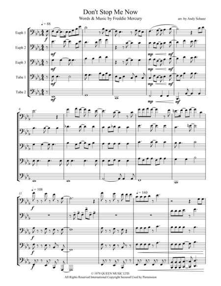 Don't Stop Me Now (arr. Andy Schanz)