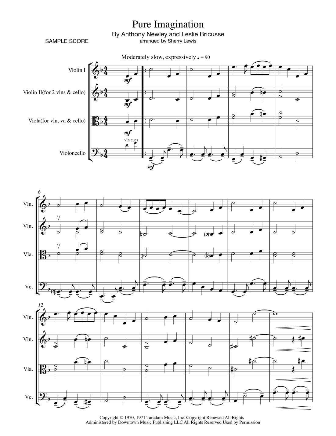 Pure Imagination (arr. Sherry Lewis Publishing)