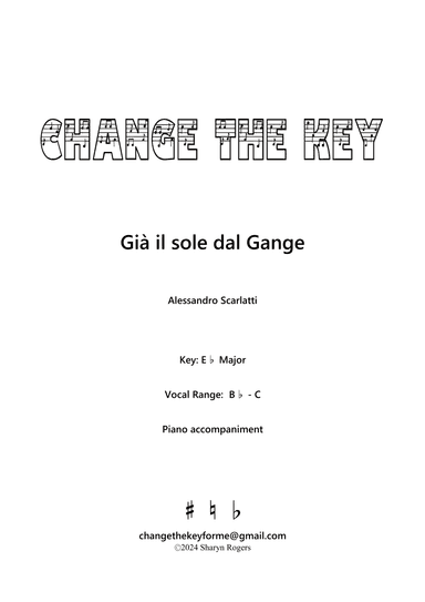 Gia il sole dal Gange - Eb Major (arr. Change the Key)