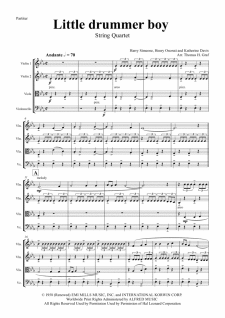 The Little Drummer Boy (arr. Thomas H. Graf)