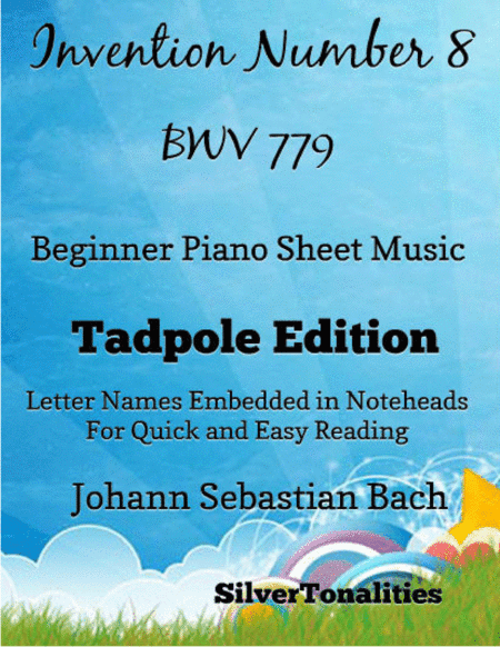 Invention Number 8 Bwv 779 Beginner Piano Sheet Music 2nd Edition (arr. SilverTonalities)
