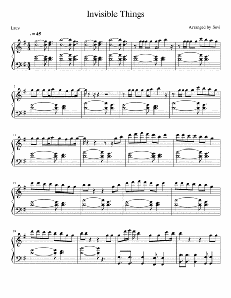 Invisible Things (arr. Sovi Hout)