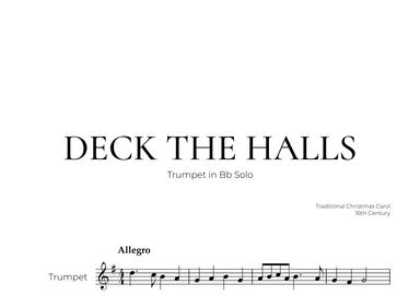Deck The Halls (Trumpet Solo) - Christmas Carol (arr. Pedro Merendi)