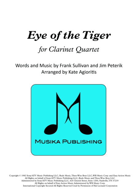 Eye Of The Tiger (arr. Kate Agioritis)