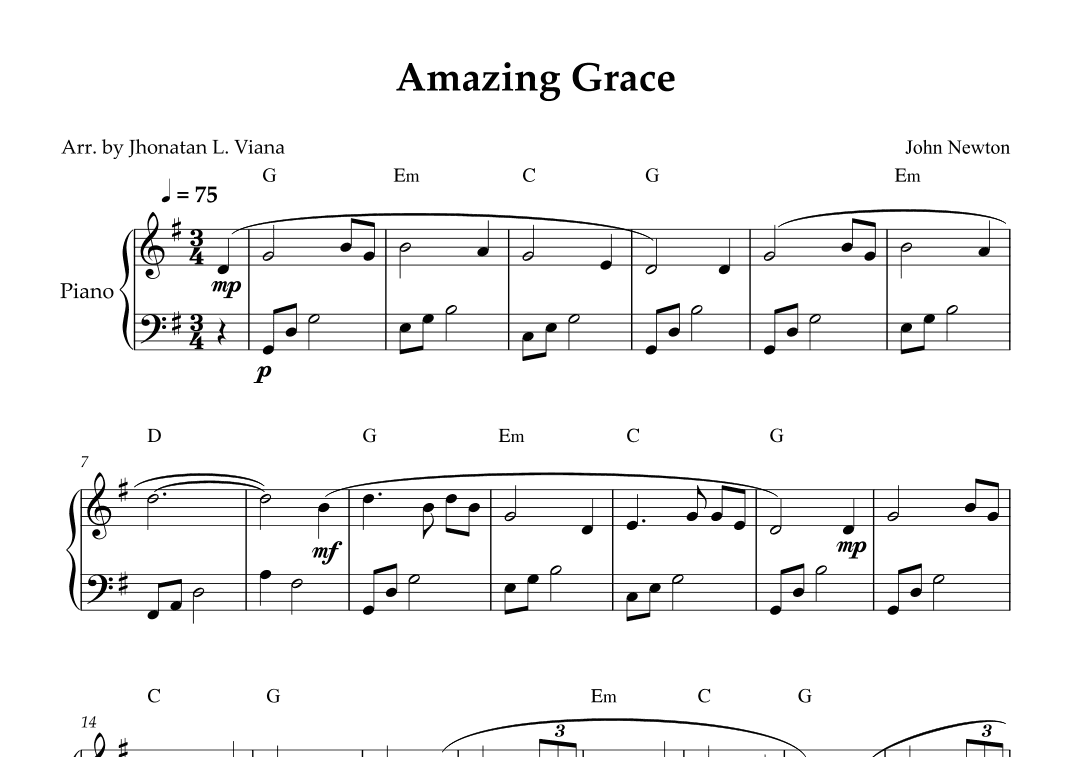 Amazing Grace (arr. Jhonatan Lucio Viana)