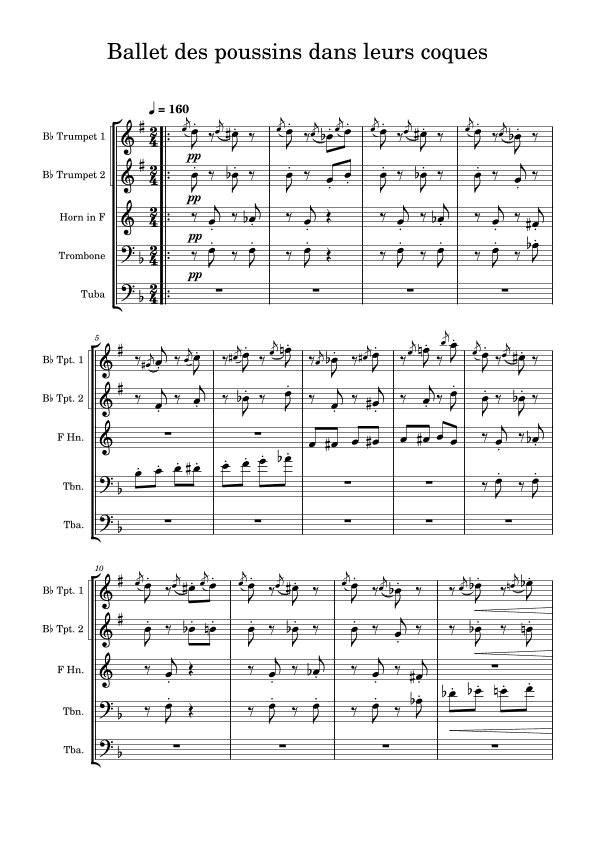 Ballet des Poussins dans leurs Coques - Pictures at an Exhibition (Ballet of the Unhatched Chicks) (arr. Edward Fall)