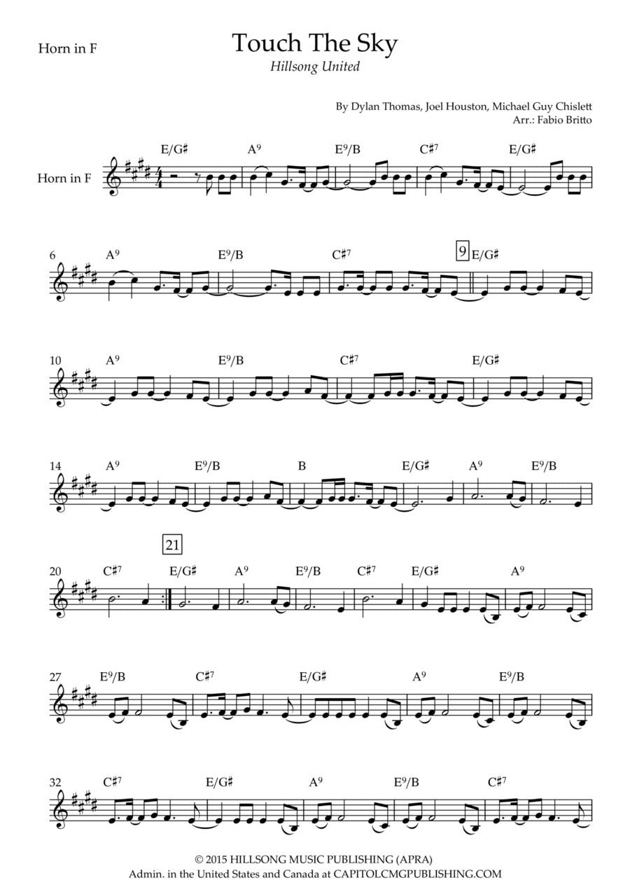 Touch The Sky (arr. Fabio Britto)