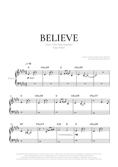 Believe (arr. Pedro Merendi)