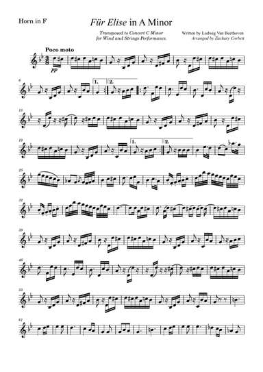 Fur Elise (arr. Zachary Corbett)