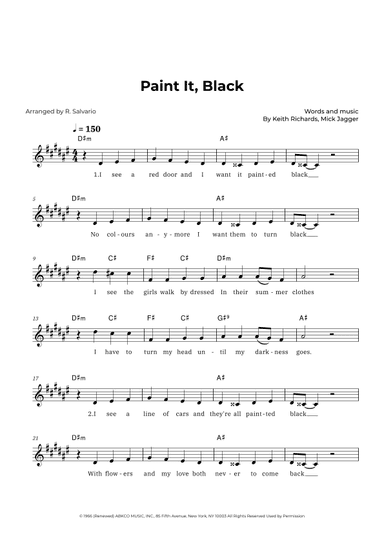 Paint It, Black (arr. R. Salvario)