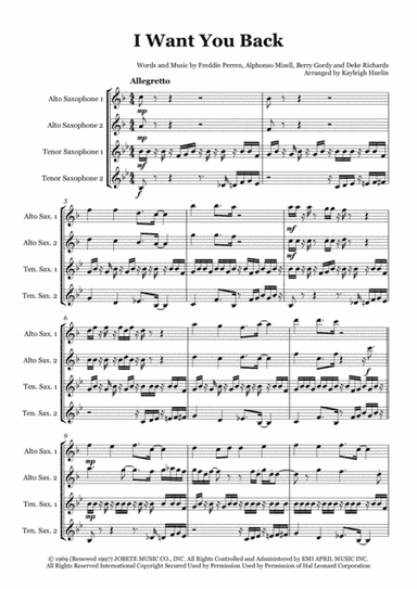 I Want You Back (arr. Kayleigh Huelin)