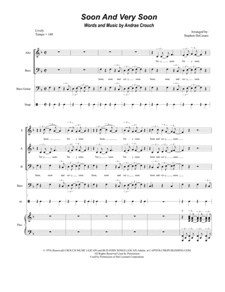 Soon And Very Soon (arr. Stephen DeCesare)