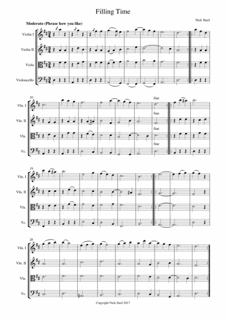 Time Filler for String Quartet
