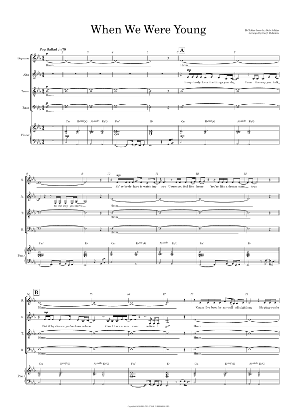 When We Were Young (arr. Daryl McKenzie)