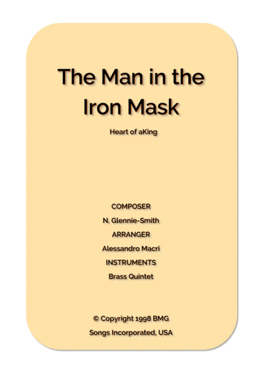 The Man In The Iron Mask (arr. Alessandro Macrì)