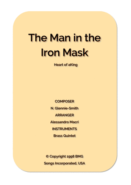 The Man In The Iron Mask (arr. Alessandro Macrì)