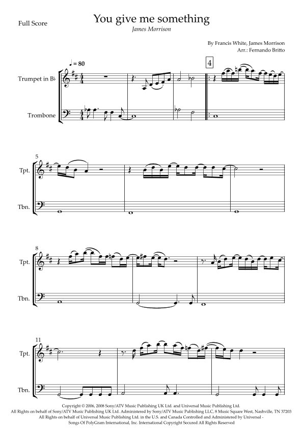 You Give Me Something (arr. Fernando Britto)