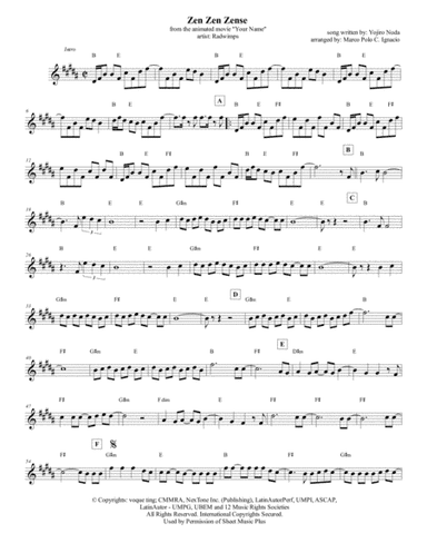 Zen Zen Zense (arr. Marco Polo Ignacio)