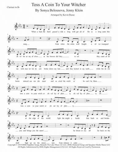 Toss A Coin To Your Witcher (arr. Kevin Busse)