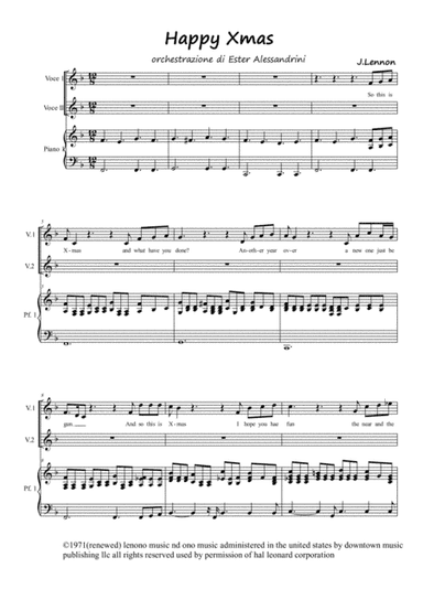 Happy Xmas (War Is Over) (arr. Ester Alessandrini)