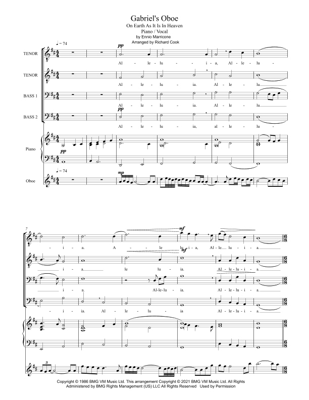 Gabriel's Oboe (arr. Richard Cook)
