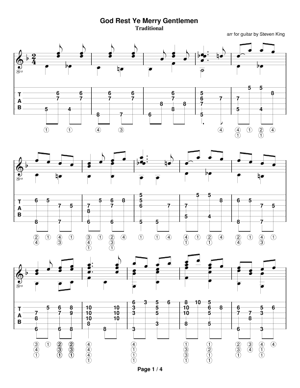 God Rest Ye Merry Gentlemen (arr. Steven King)