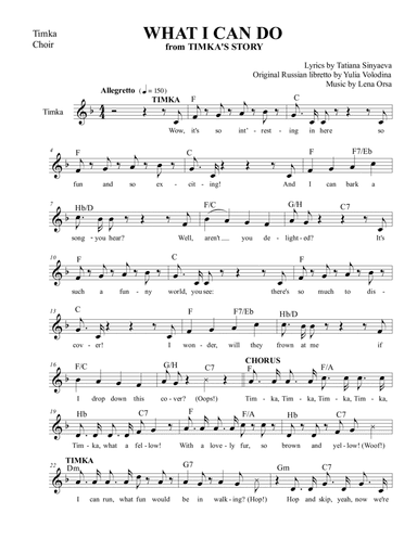 What I Can Do from Timka's Story (musical)