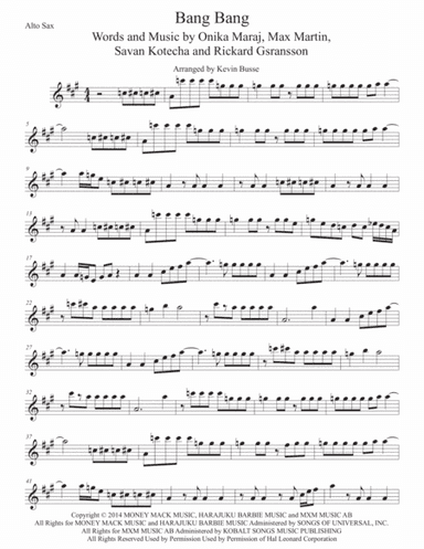 Bang Bang (arr. Kevin Busse)