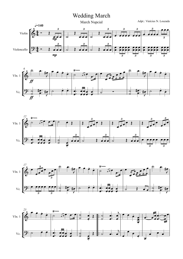 Wedding March (arr. Vinicius Louzada)
