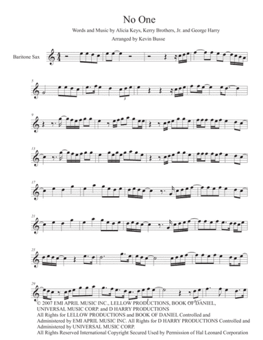 No One (arr. Kevin Busse)