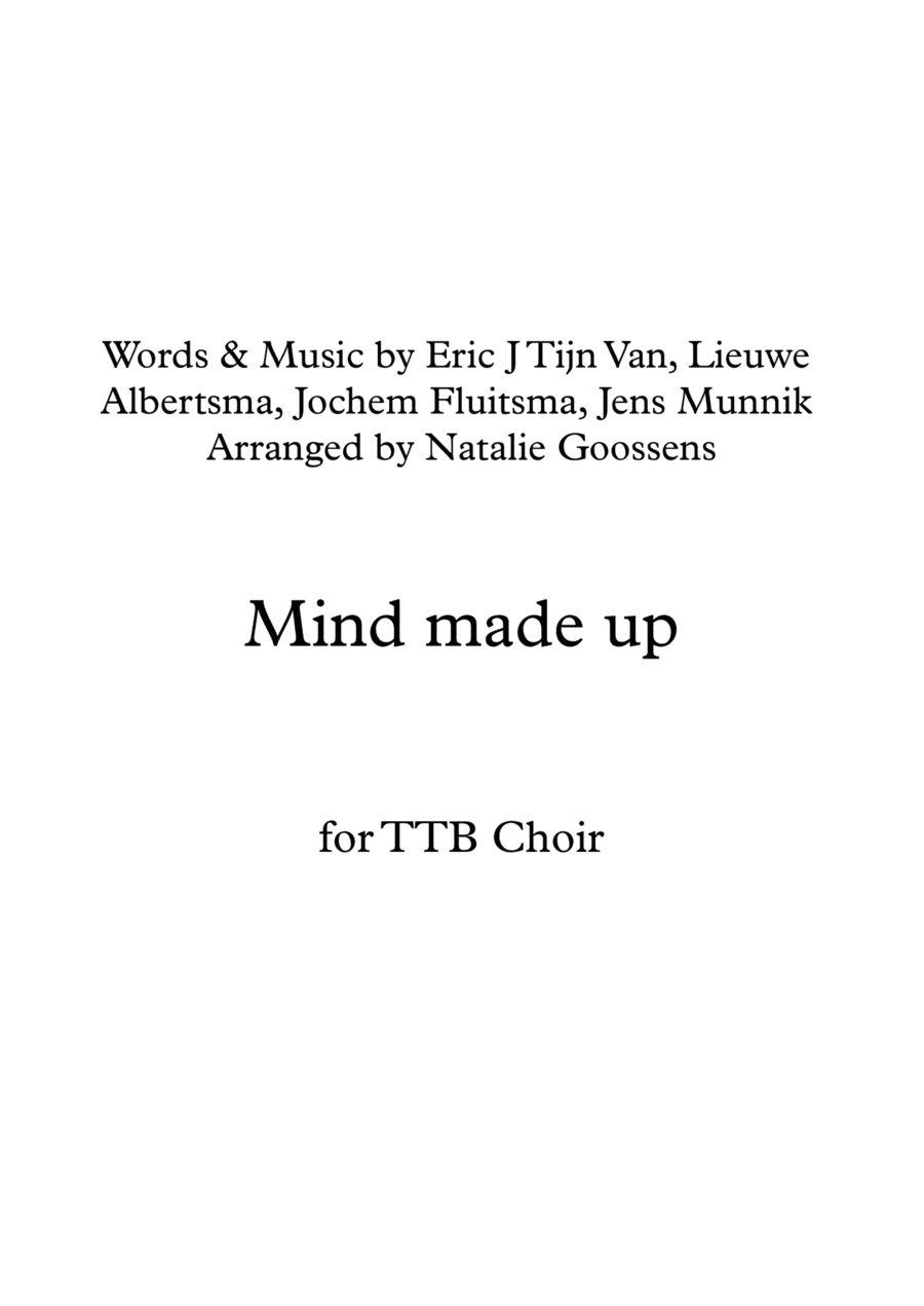 Mind Made Up (arr. Natalie Goossens)