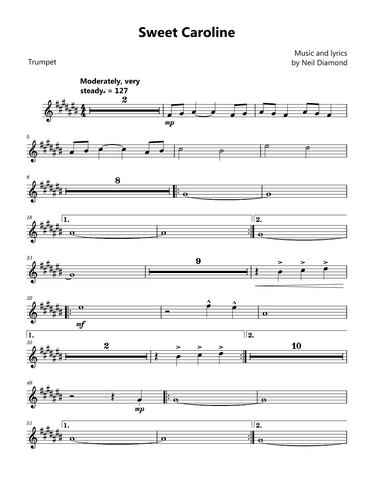 Sweet Caroline (arr. David Lartey)