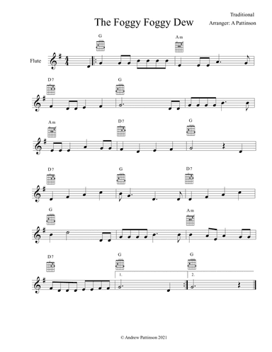The Foggy Foggy Dew (arr. Andrew Pattinson)