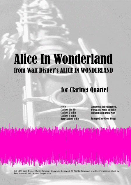 Alice In Wonderland from Walt Disney's ALICE IN WONDERLAND (arr. Oliver König)