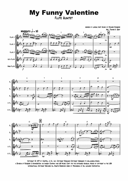 My Funny Valentine (arr. Thomas H. Graf)