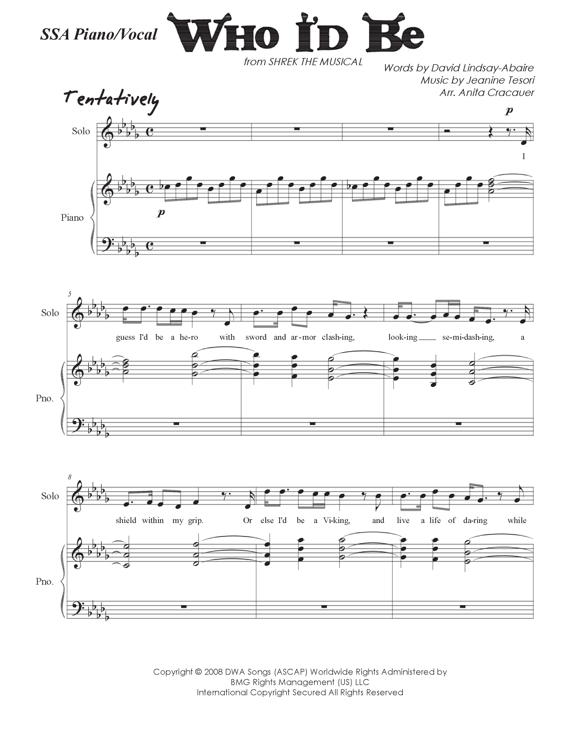 Who I'd Be (arr. Anita Cracauer)