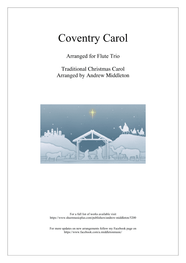 Coventry Carol arranged for Flute Trio (arr. Andrew Middleton)
