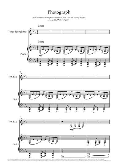 Photograph (arr. Matthew pyeon)