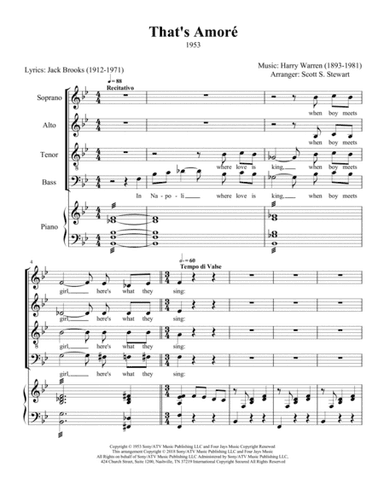 That's Amore (that's Love) (arr. Scott S. Stewart)