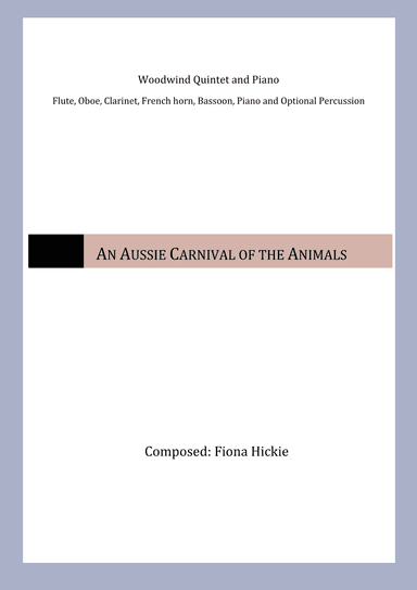 An Aussie Carnival of the Animals (arr. Fiona Alice Hickie)
