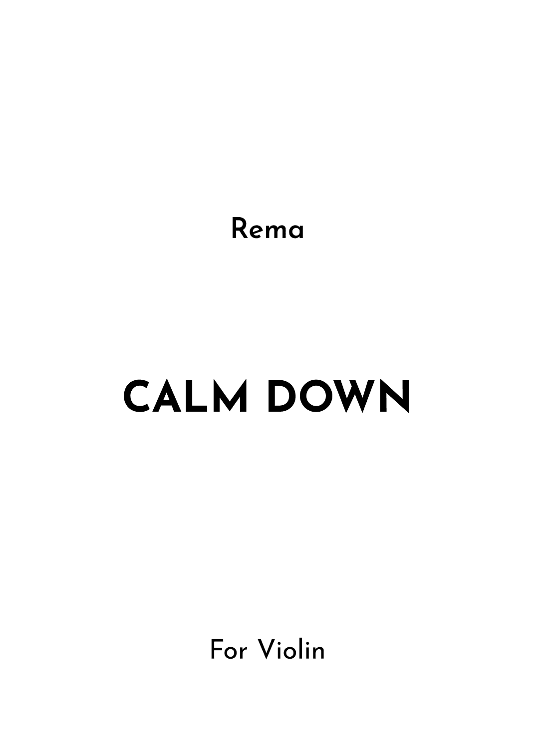 Calm Down (arr. Jireh J.)